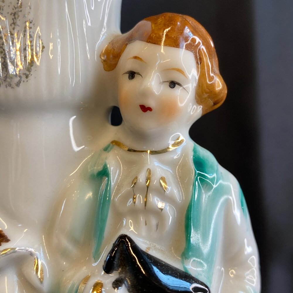 Vintage 1945-1952 Japan Nasco Del Coronado Colonial Porcelain Oil Lamp Base - Picture 7 of 12